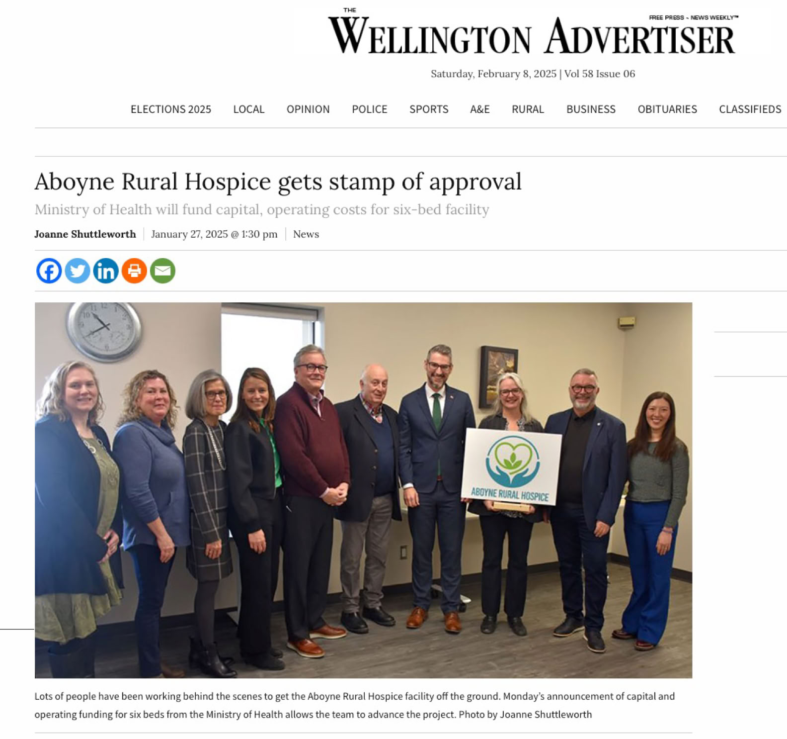 Official provinical announcement by MPP Matthew Rae